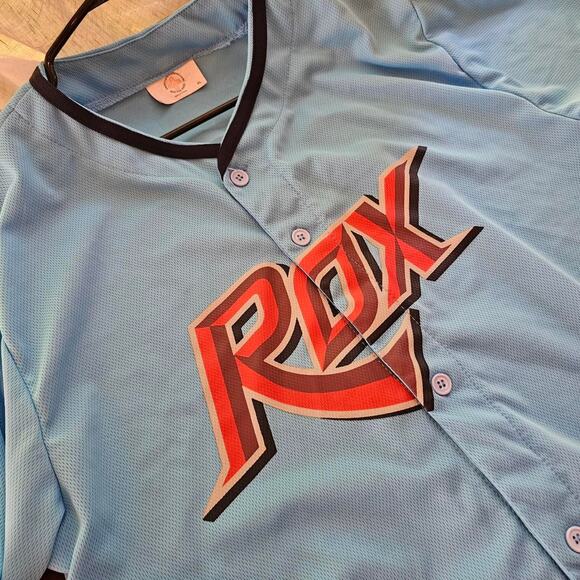 MLB MILB AAA St. Cloud Rox Minnesota baseball home jersey Screenprint Size XL - Picture 4 of 6